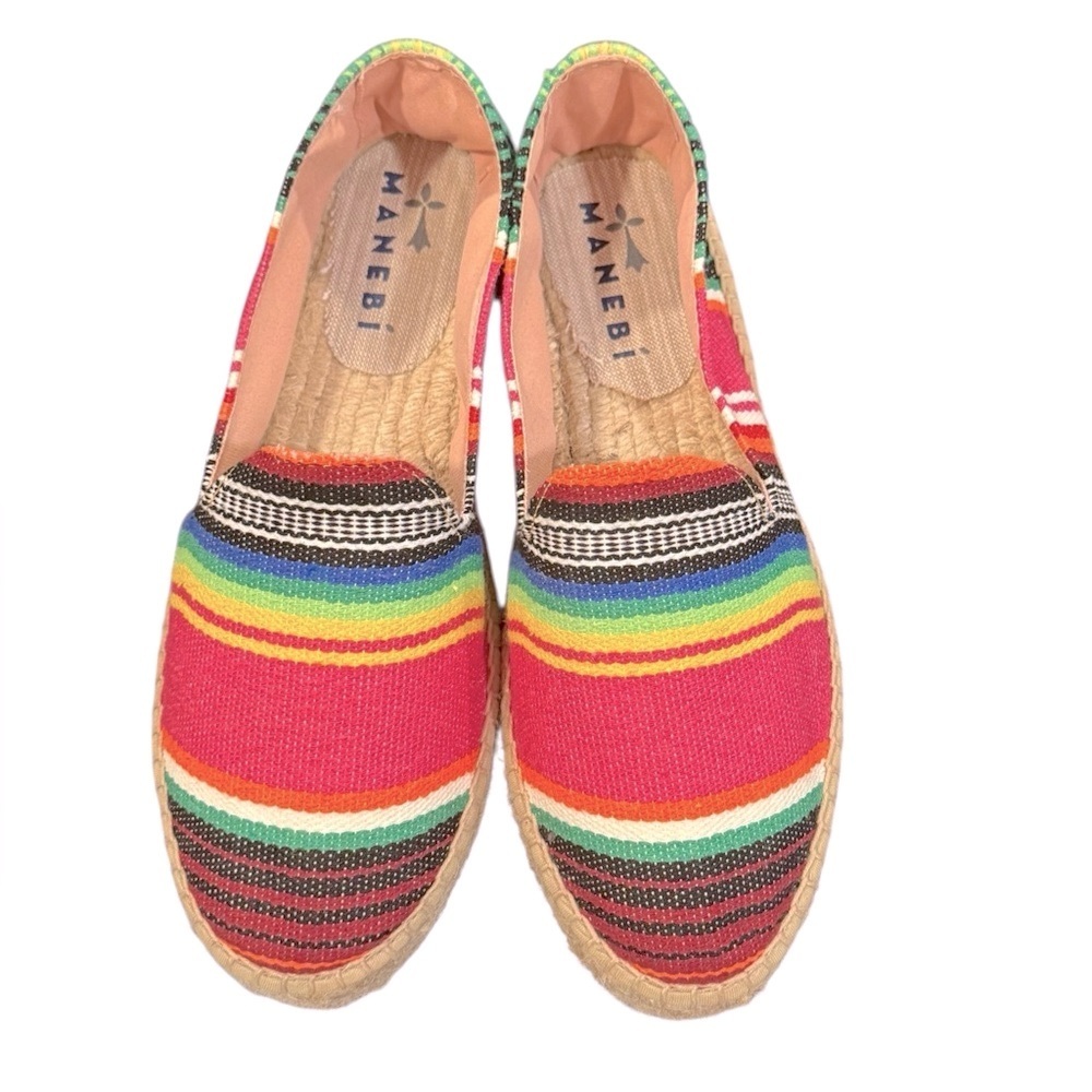 Striped Pink Multicolor Espadrille Slip-On - Picture 4 of 16